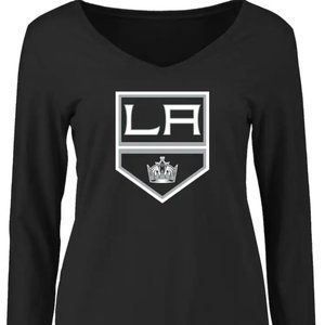 Women's SIZE US S - Licensed NHL LA KINGS - Long Sleeve V-Neck T-shirt